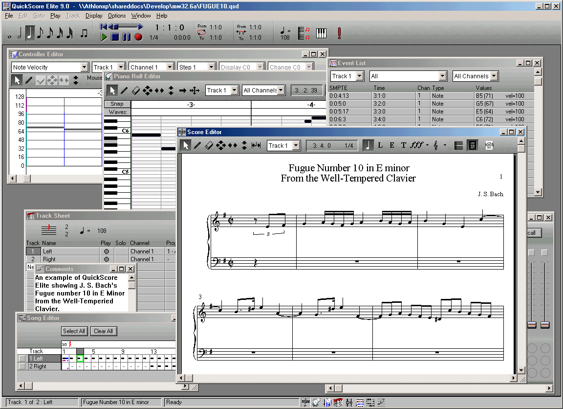 QuickScore Elite - Music composition and notation software.