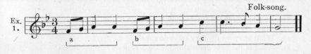 Example 1.  Fragment of Folk-song.