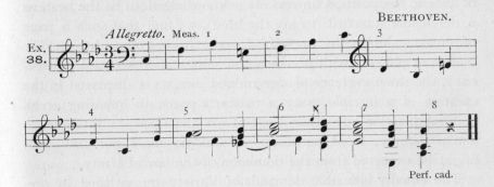 Example 38.  Fragment of Beethoven.